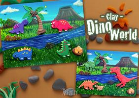 Craft Camp Singapore art workshop clay dinosaur canvas