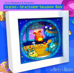 Clay Craft Camp Singapore art workshop alien shadow box space universe