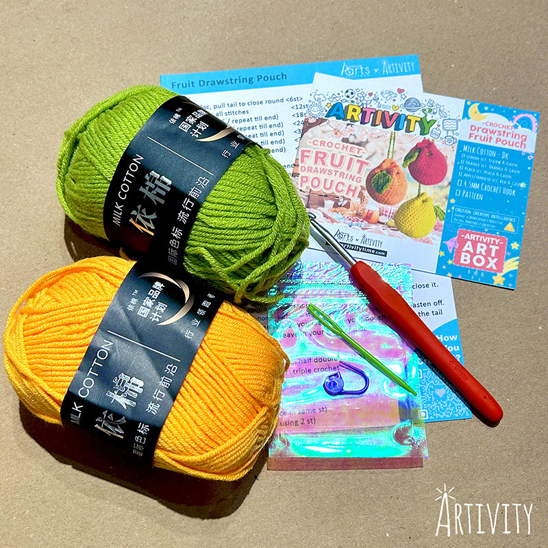 Thumbnail: Crochet - Fruit Drawstring Pouch