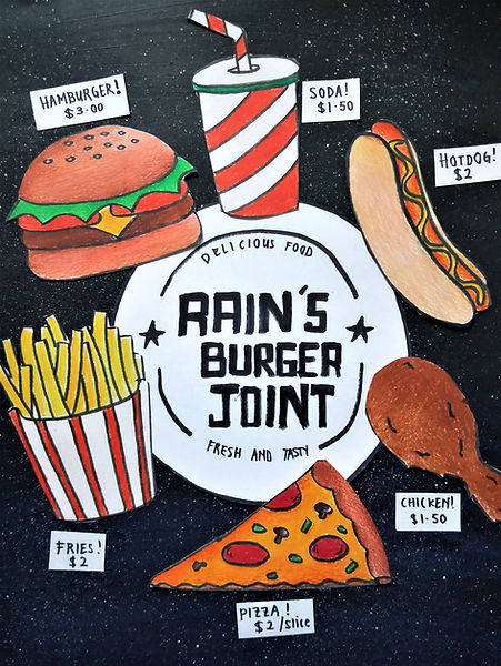 Burger Joint Menu Artwork Kids