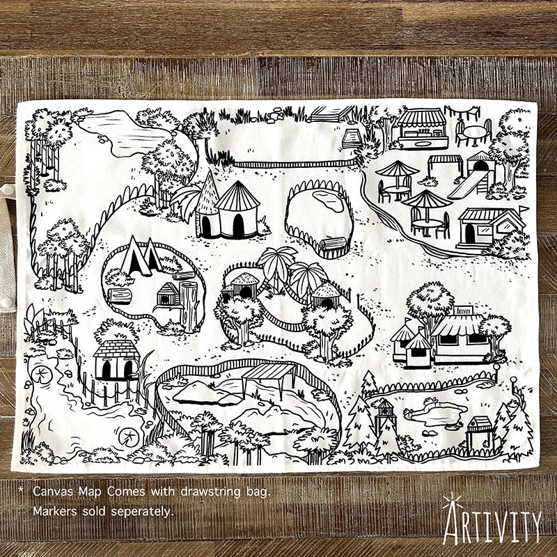Thumbnail: Craftimals - Colour & Soak Off Canvas Map