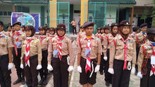 Keseruan Pramuka SMP N 6 saat menghadiri TMB 3 Di SMAN 3 Medan