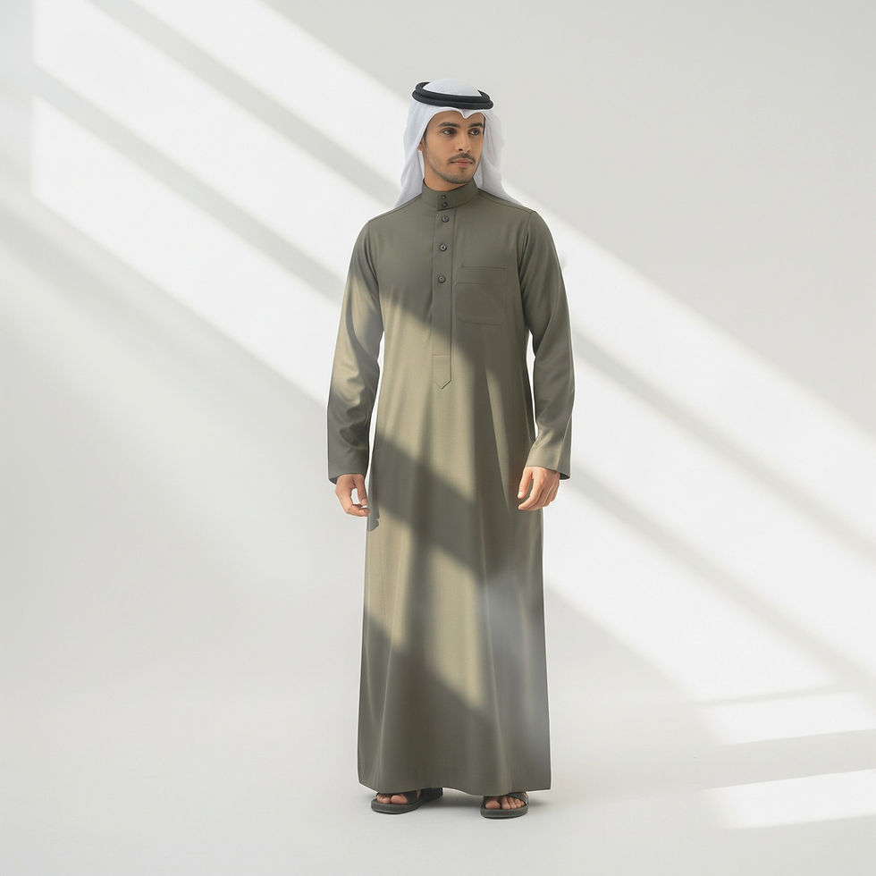 beige saudi thobe for men