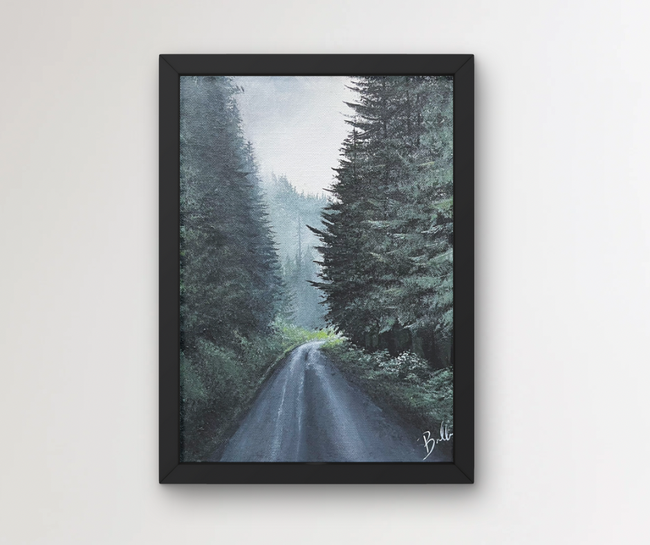Forgotten Path - Landscape Art Print | Moody Wall Art from Original Painting