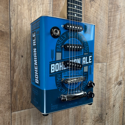 ギター BOHEMIAN ELCTRICG OIL GUITAR Bohemian Guitars Oil Can Guitar Yellow/Blue – Chicago Music
