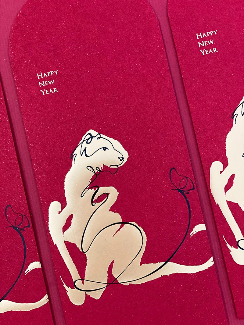 四虎賜福-1 福虎臨門 紅包袋 五入組