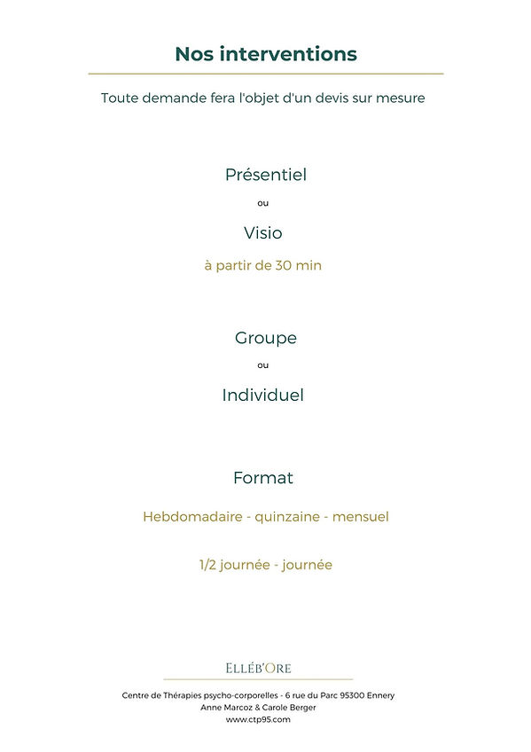 Elléb'Ore Centre de Thérapies psycho-corporelles - 6 rue du Parc 95300 Ennery Anne Marcoz 