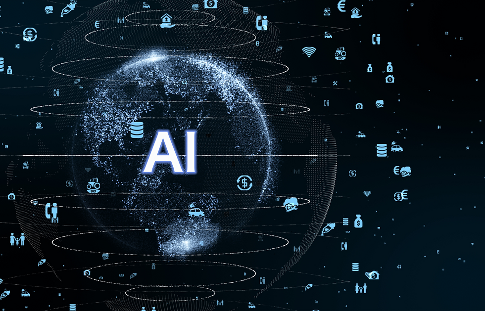 5G and AI technology, Global communication network concept