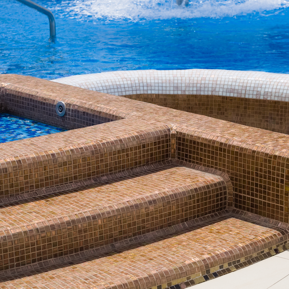 Tiled Steps into Resort Pool
