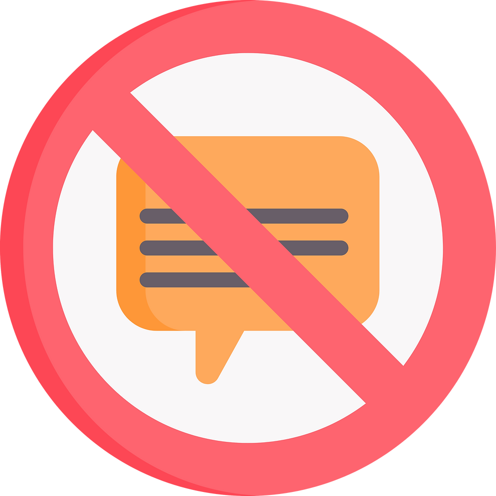 No Text Messaging, Communication Blocked