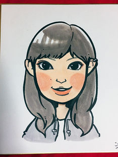 ミニ色紙似顔絵