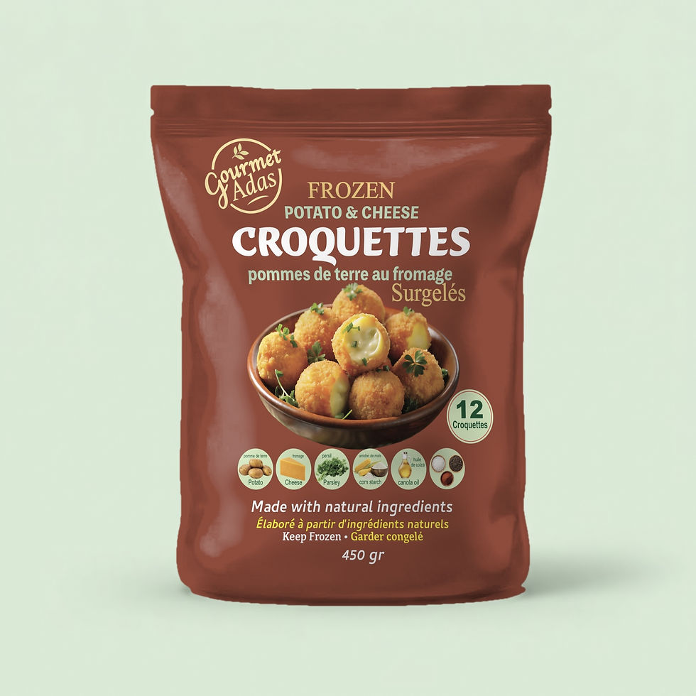 Gourmet Adas Frozen Potato & Cheese Croquettes, 450 g bag