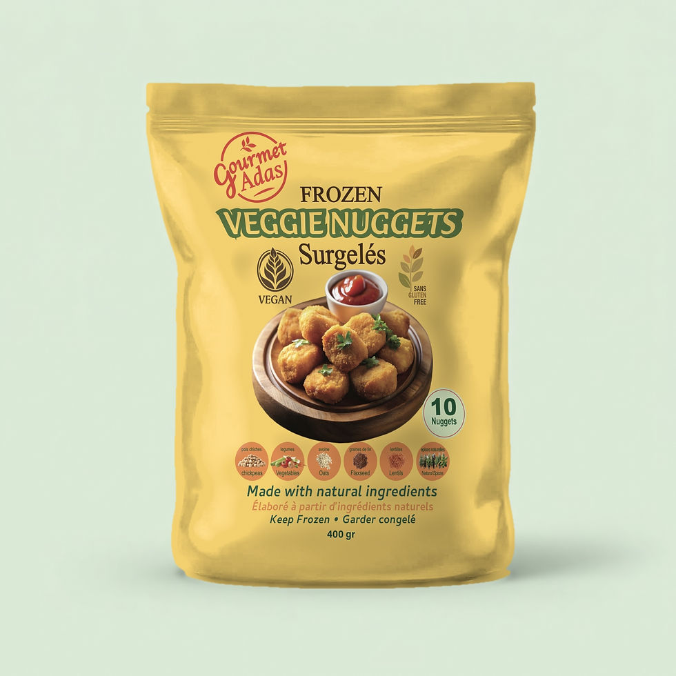 Gourmet Adas Frozen Veggie Nuggets, 400 g bag