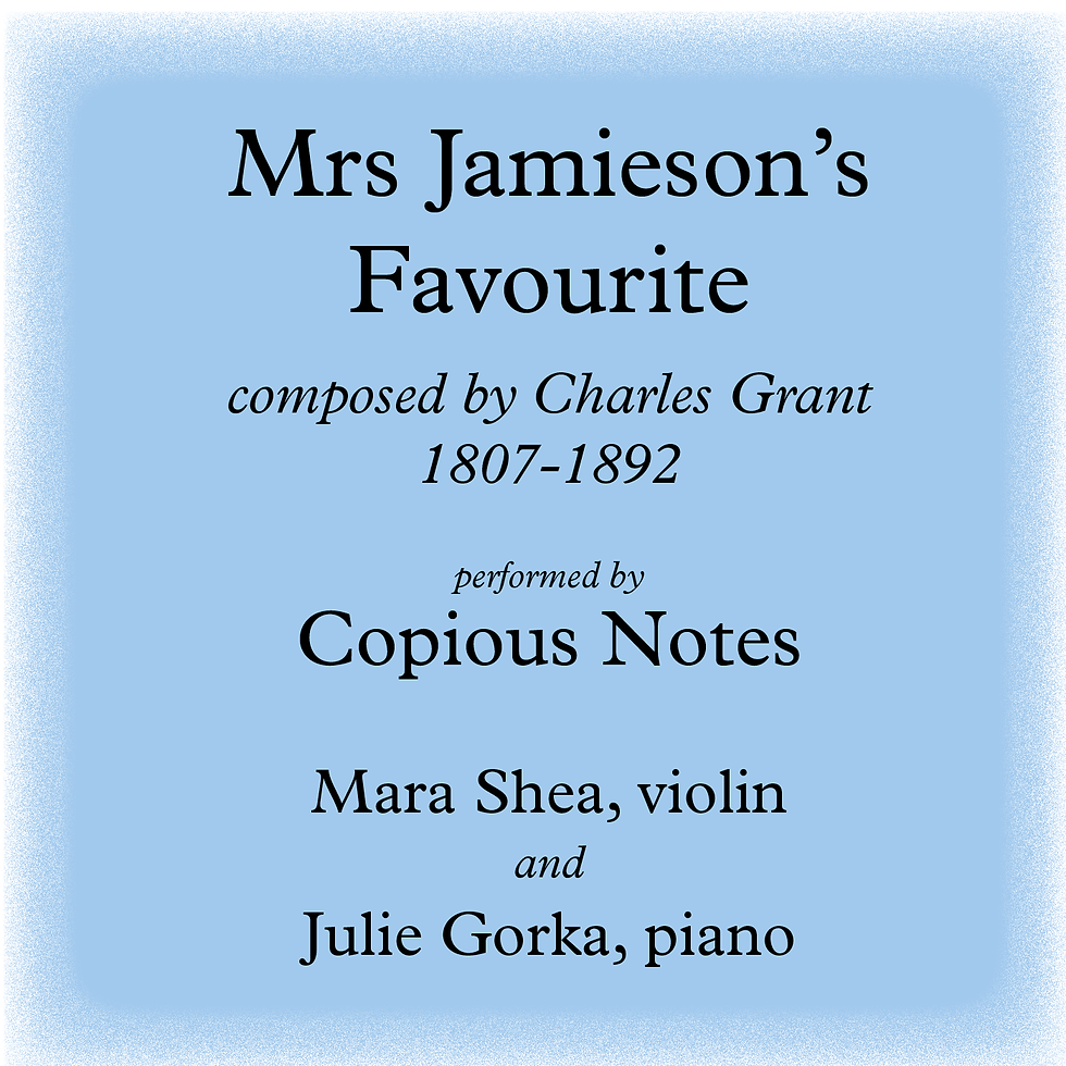 Mrs Jamieson's Favourite - a Scottish air