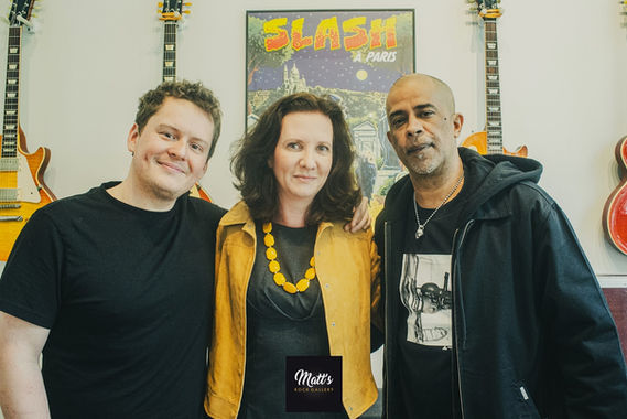 Ash Hudson (frère de Slash - Guns N' Roses), Matthieu Lucas & Florence Bouvrot - Matt's Guitar Shop - Paris Avril 2024