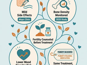 Infographic Related to Puberty Blocker Side Effects
