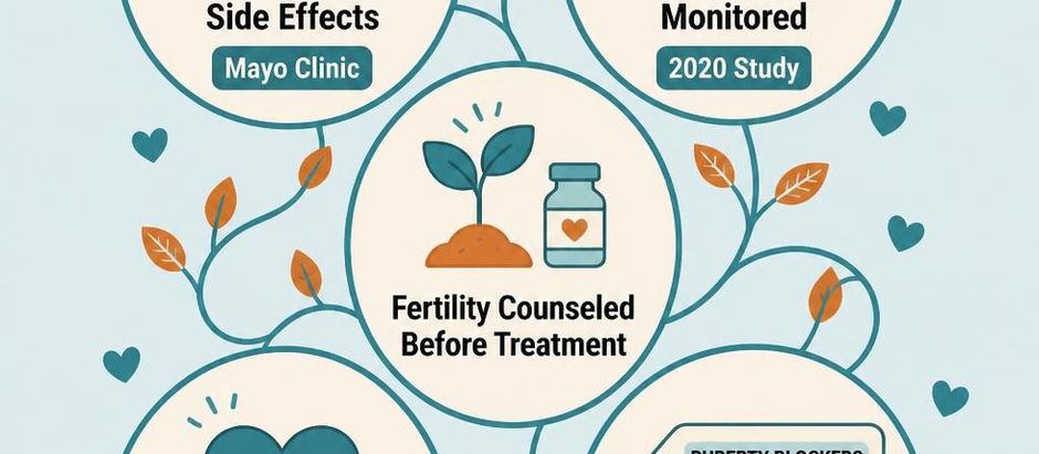 Infographic Related to Puberty Blocker Side Effects