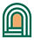 TransHealthHub: Open door logo in inviting shades of terracotta and emerald