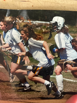 Hyde School alumnus Heidi Effinger ’94 playing lacrosse at Hyde — a moment reflecting confidence, perseverance, and growth