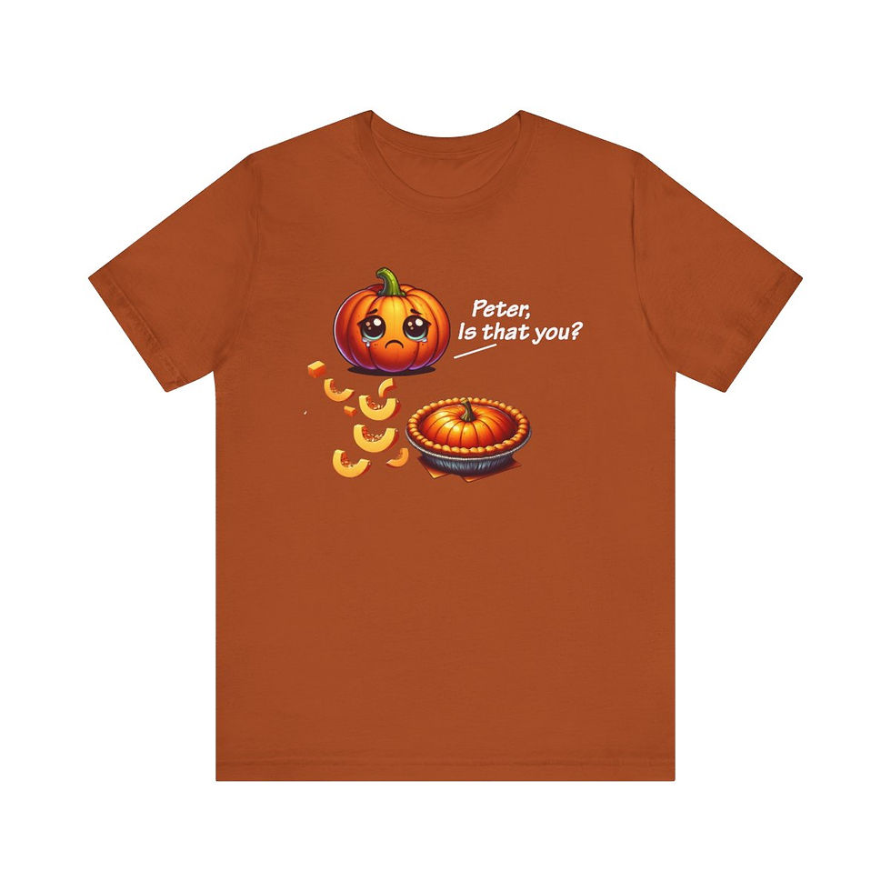 Thumbnail: Funny Pumpkin Pie Unisex Short Sleeve Tee for Fall Celebrations