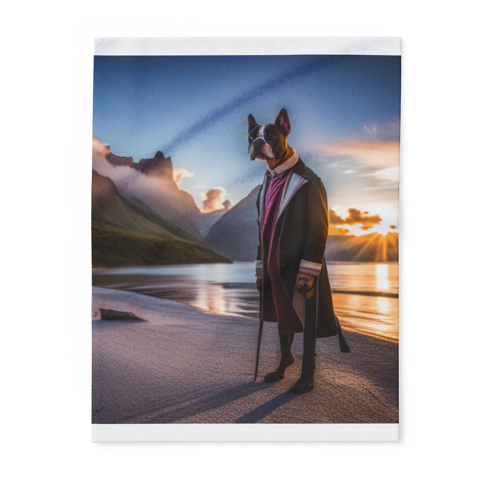 Boston Terrier Fleece Blanket