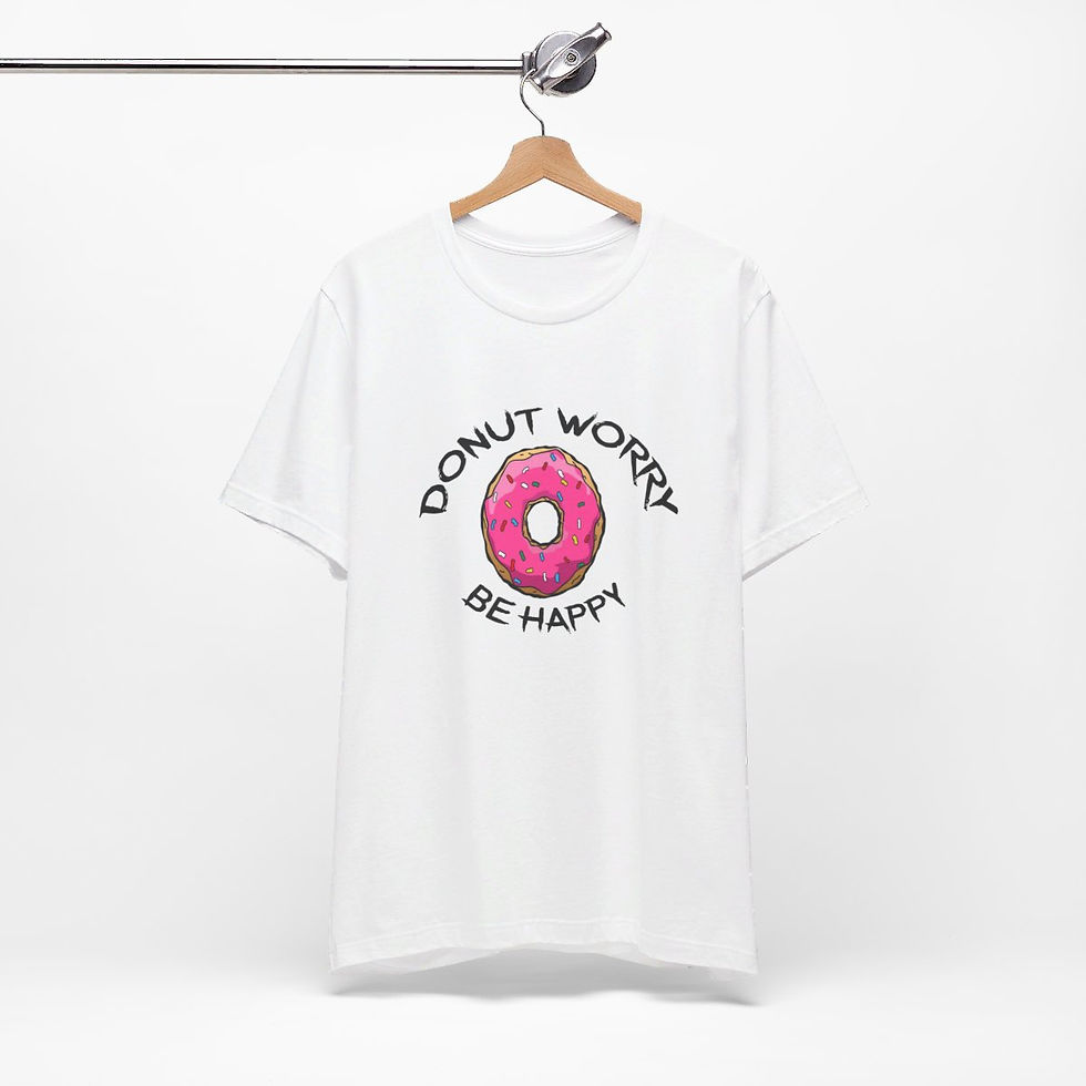 Thumbnail: Donut worry be happy Unisex Jersey Short Sleeve Tee