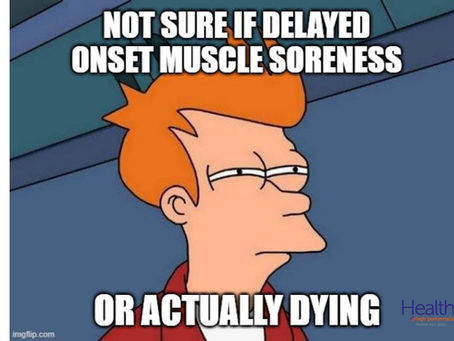 The dreaded DOMS...