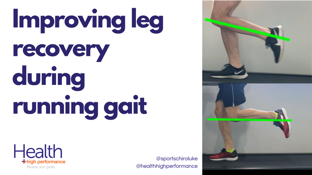 Improving leg recovery during running gait
