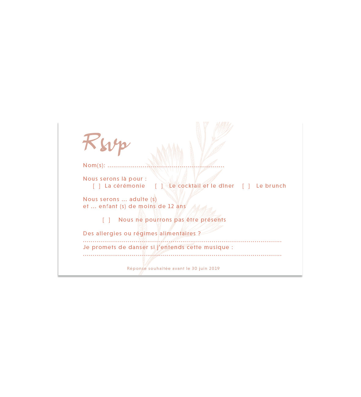 Carte réponse "l'Éternelle"