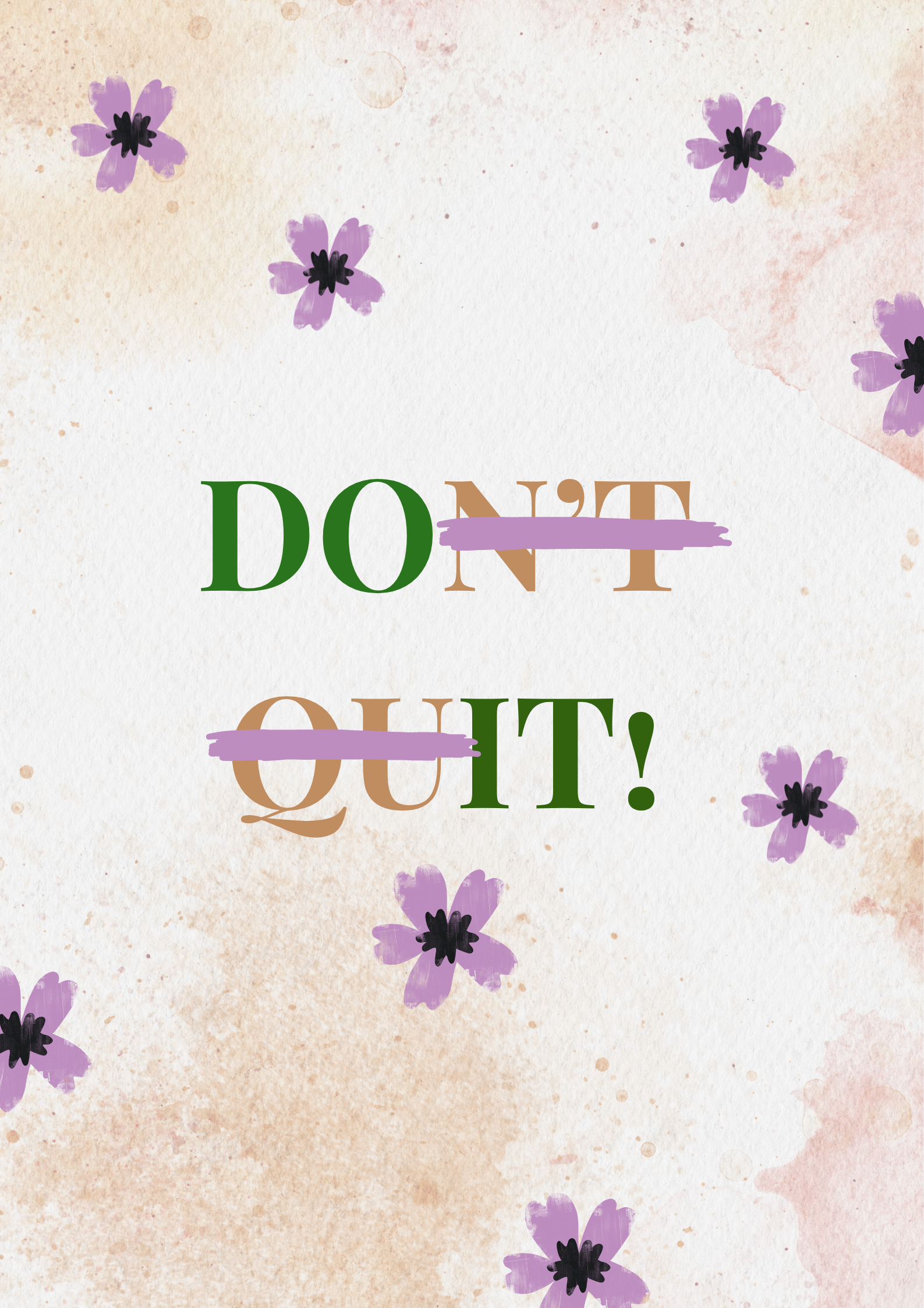 Don't Quit! Wall Art