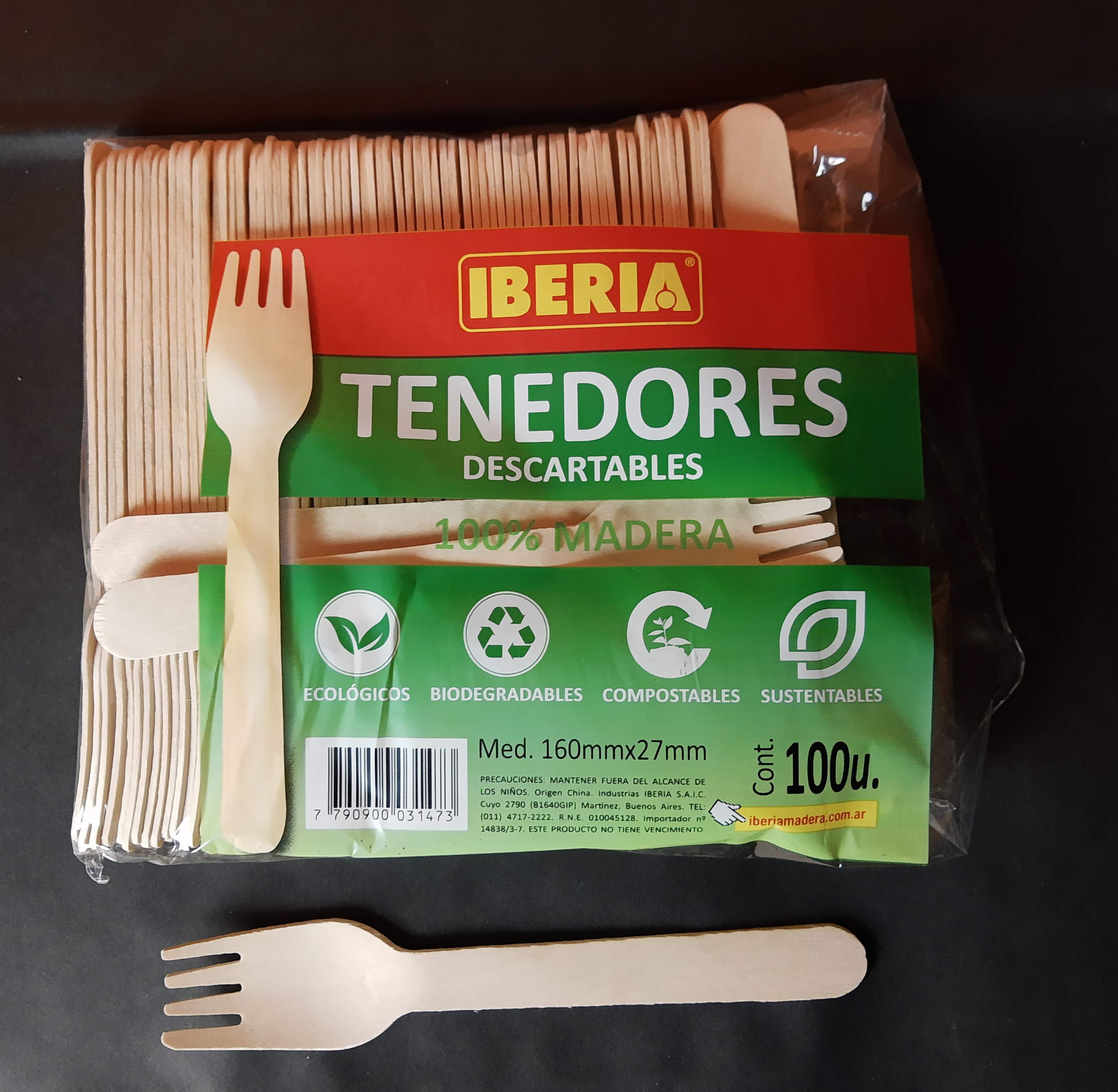 Cucharas, agitadores y tenedores de madera