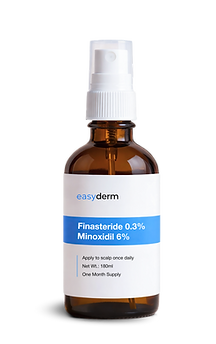 Prescription topical minoxidil 6% and finasteride 0.3% to increase hair growth and fight male pattern baldness & androgenetic alopecia