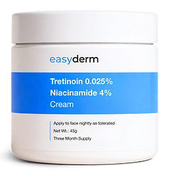 Tretinoin 0.025% with niacinamide for anti-aging, fine lines, wrinkles, texture, brown spots, and collagen production