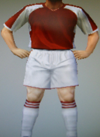 Basildon FFC red shirts, white trim, shorts & socks