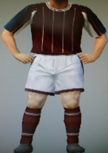 York County FFC maroon shirts & socks with white trim, white shorts with maroon trim