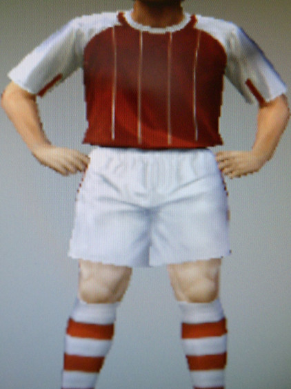 Barnsley Town FFC red shirts with white sleeves & shorts