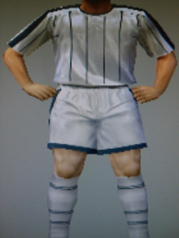 Preston Town FFC white shirts, shorts & socks all with blue trim