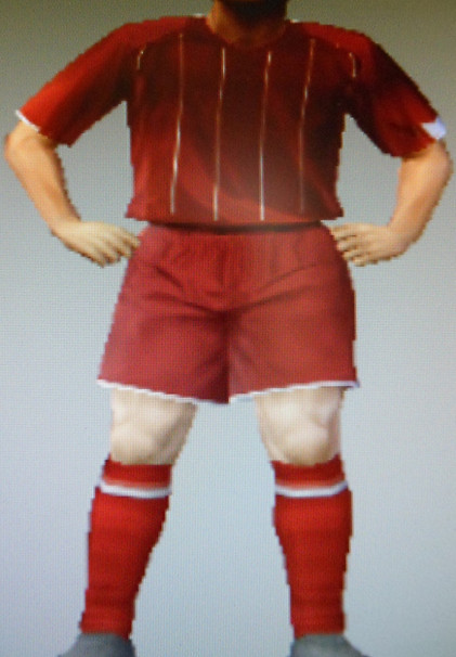 Nottingham United FFC red shirts, shorts & socks all with white trim
