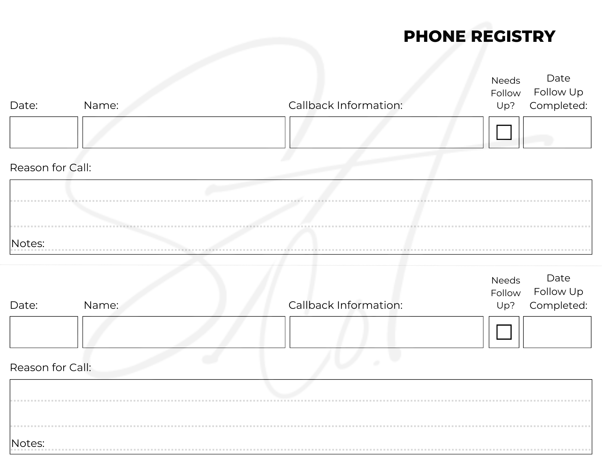 The Phone Registry