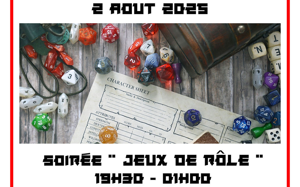 Soirée - Jeux de rôle