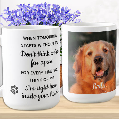Hot Deals! Custom Photo Pet Loss Keepsake Pet Memorial Coffee Mug