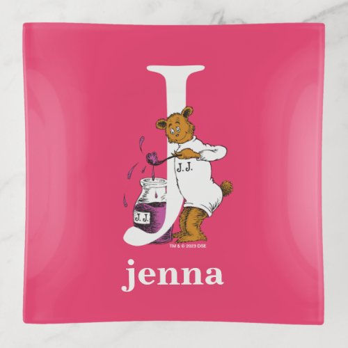 Big Deals! Dr. Seuss's ABC: Letter J - White | Add Your Name Trinket Tray
