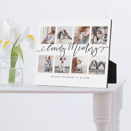 Big Deals! Loving Memory | Modern Pet Memorial Photo Collage Plaque