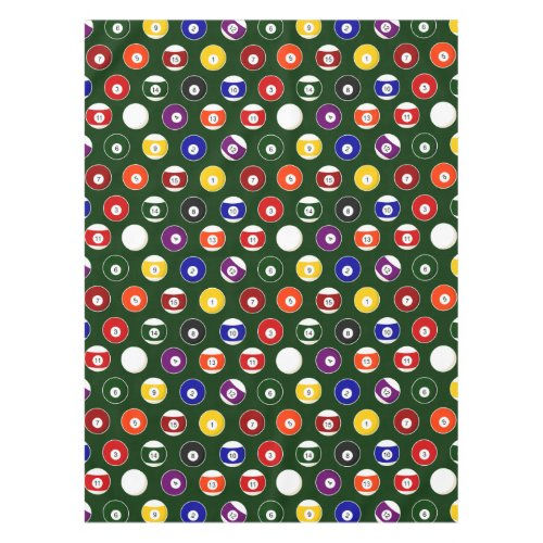 Big Deals! Green Pool Ball Billiards Pattern Tablecloth