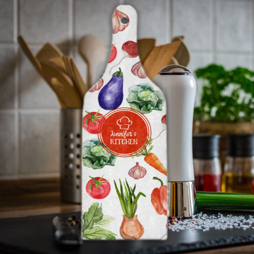 Best Deals! Custom Watercolor Vegetables Kitchen Cutting Board