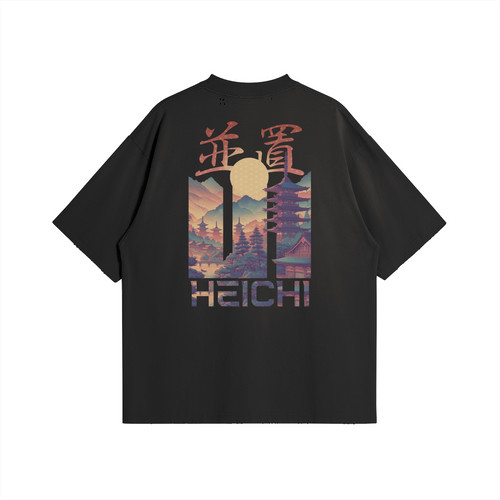 Aichi Distressed Ukiyo Tee - Zenitsu | Heichi Clothing