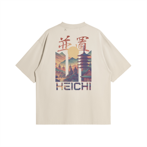 Aichi Distressed Ukiyo Tee - Zenitsu | Heichi Clothing