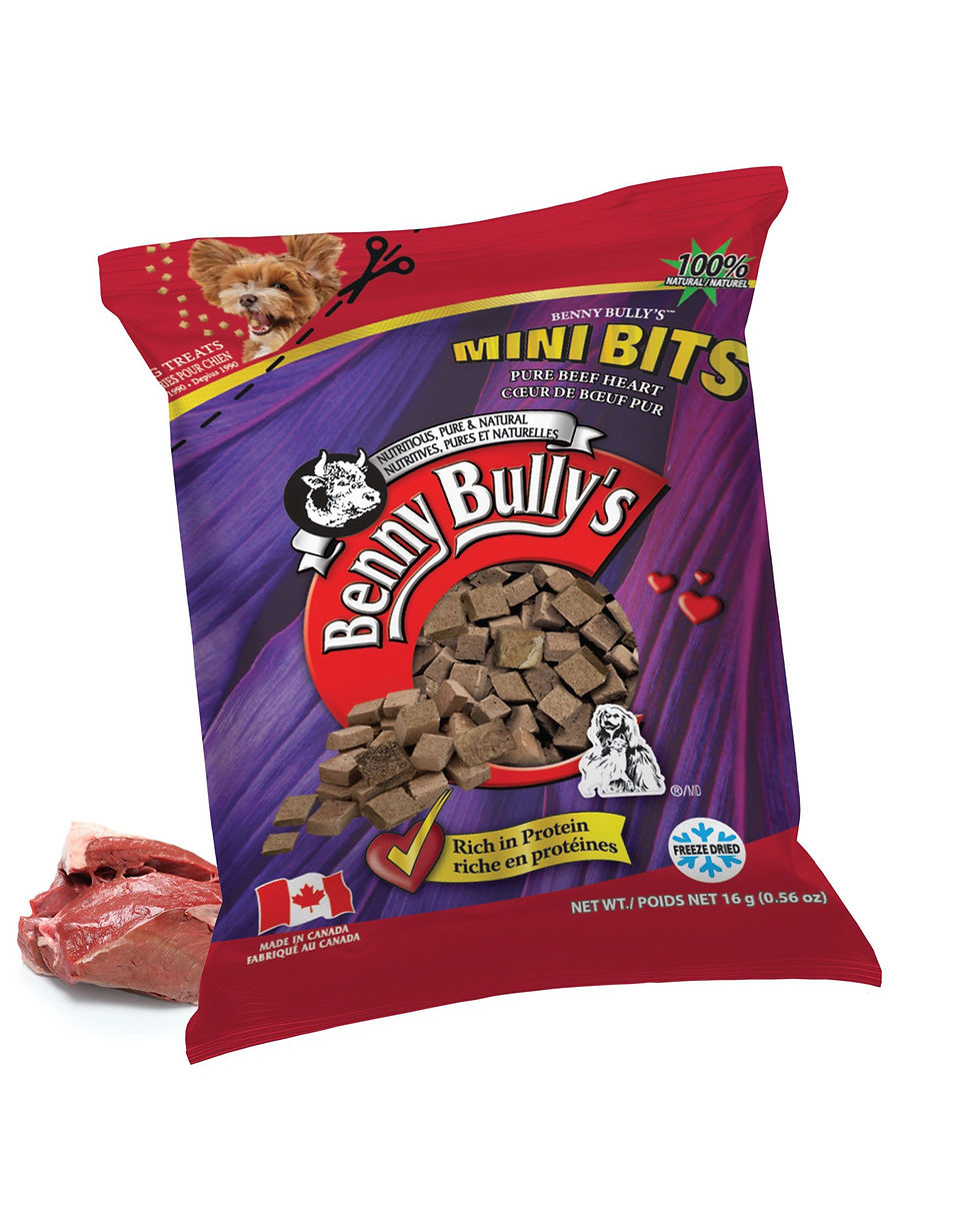 Benny Bully's - Mini bouchées de coeur de boeuf lyophilisés