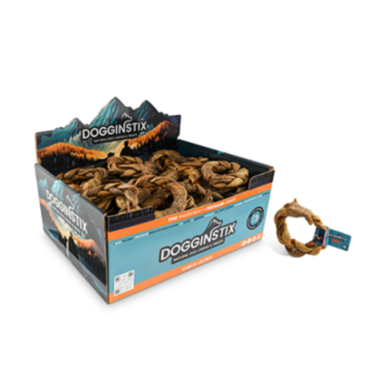 Dogginstix - Anneau de collagène d'agneau tressé