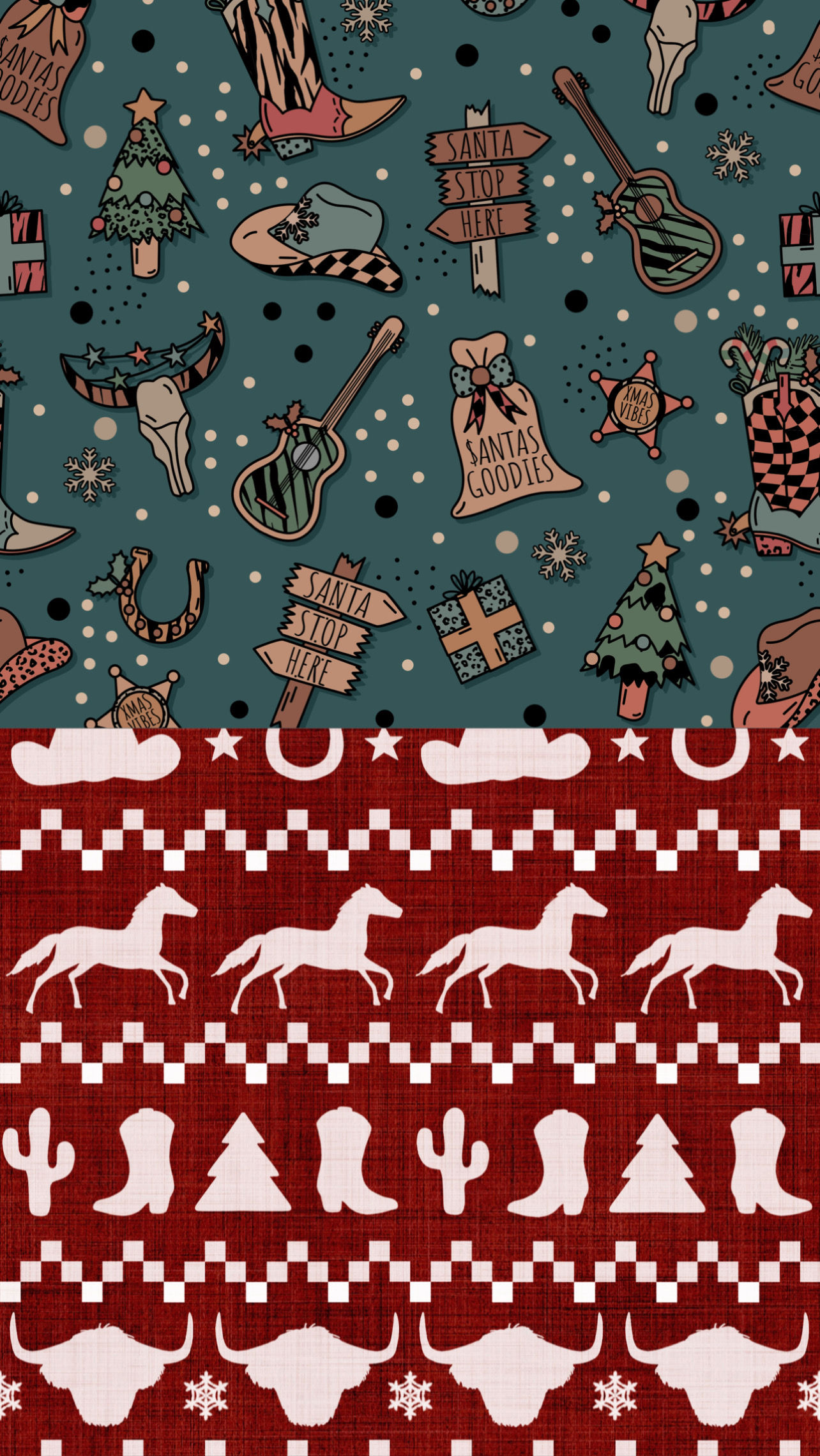 Western christmas - foncé